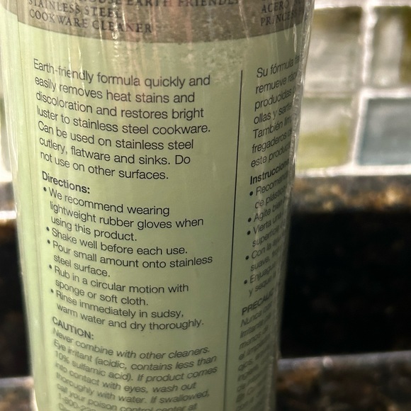 Princess House Earth Friendly Stainless Steel Cookware Cleaner Liquid 12oz - Picture 3 of 3